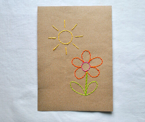 Anleitung Stickbilder - Frühling sticken