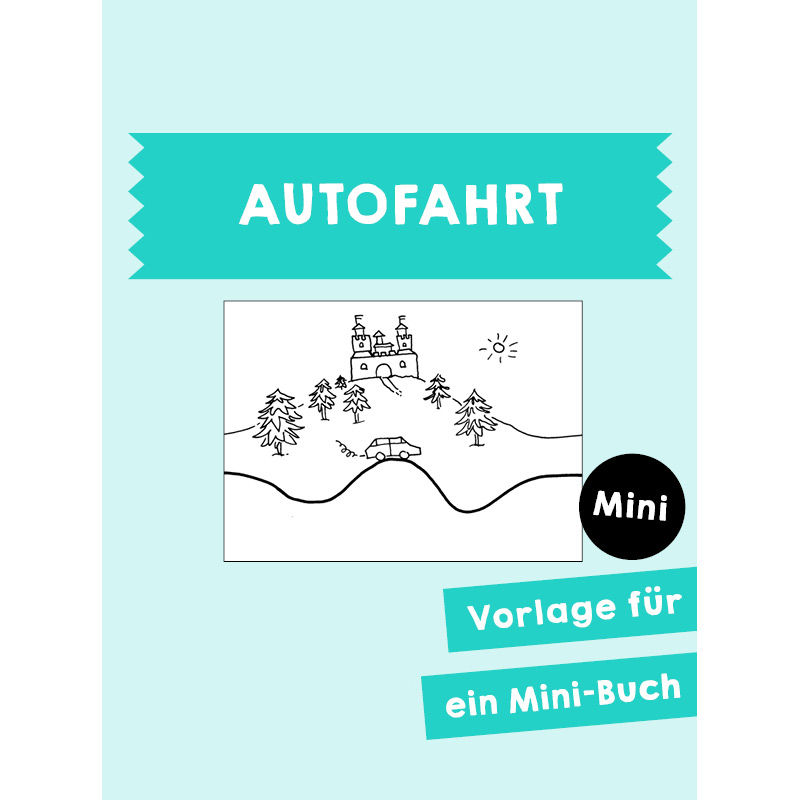 Homeschooling - Minibuch Liniengeschichten - Autofahrt PDF