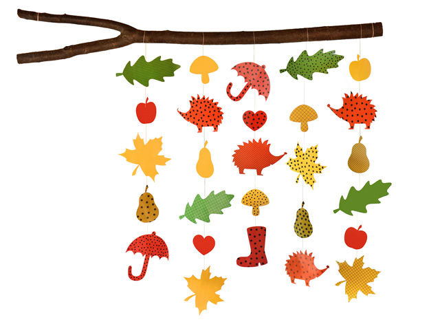 Herbstketten aus Papier basteln mit Kindern