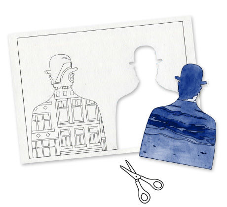 Anleitung für Collagen nach Rene Magritte