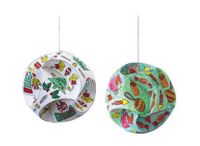 Weihnachtskugeln aus Papier basteln