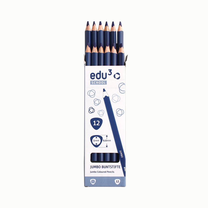 Jumbo Tri, 12 Stifte, blassrosa Blau