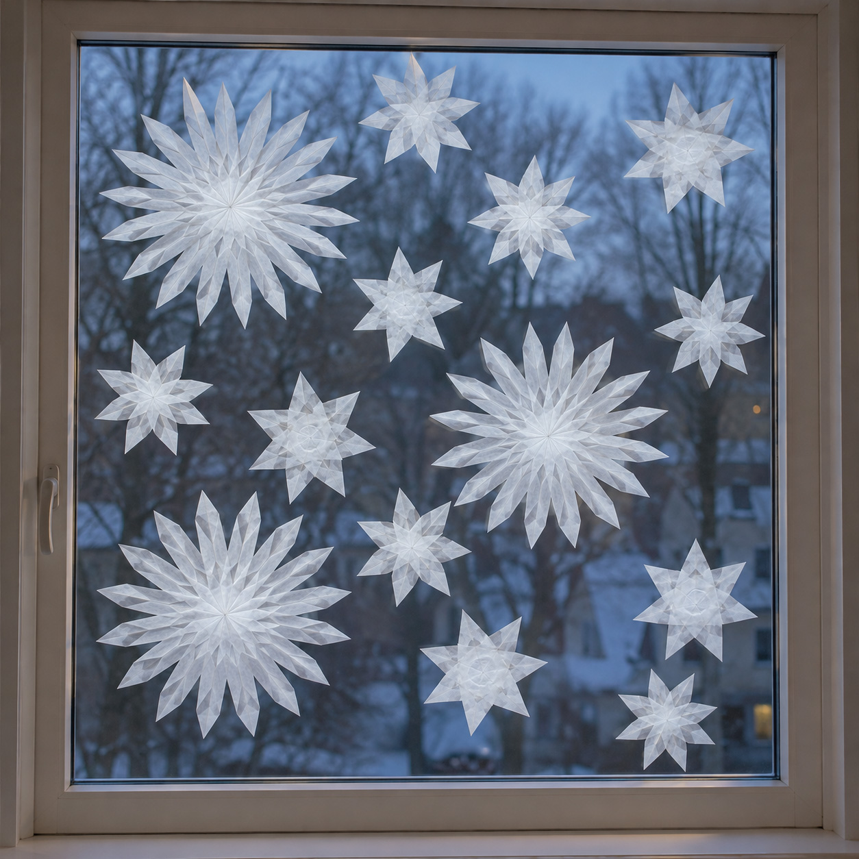 Fenstersterne weiß – 250 fertige Zuschnitte