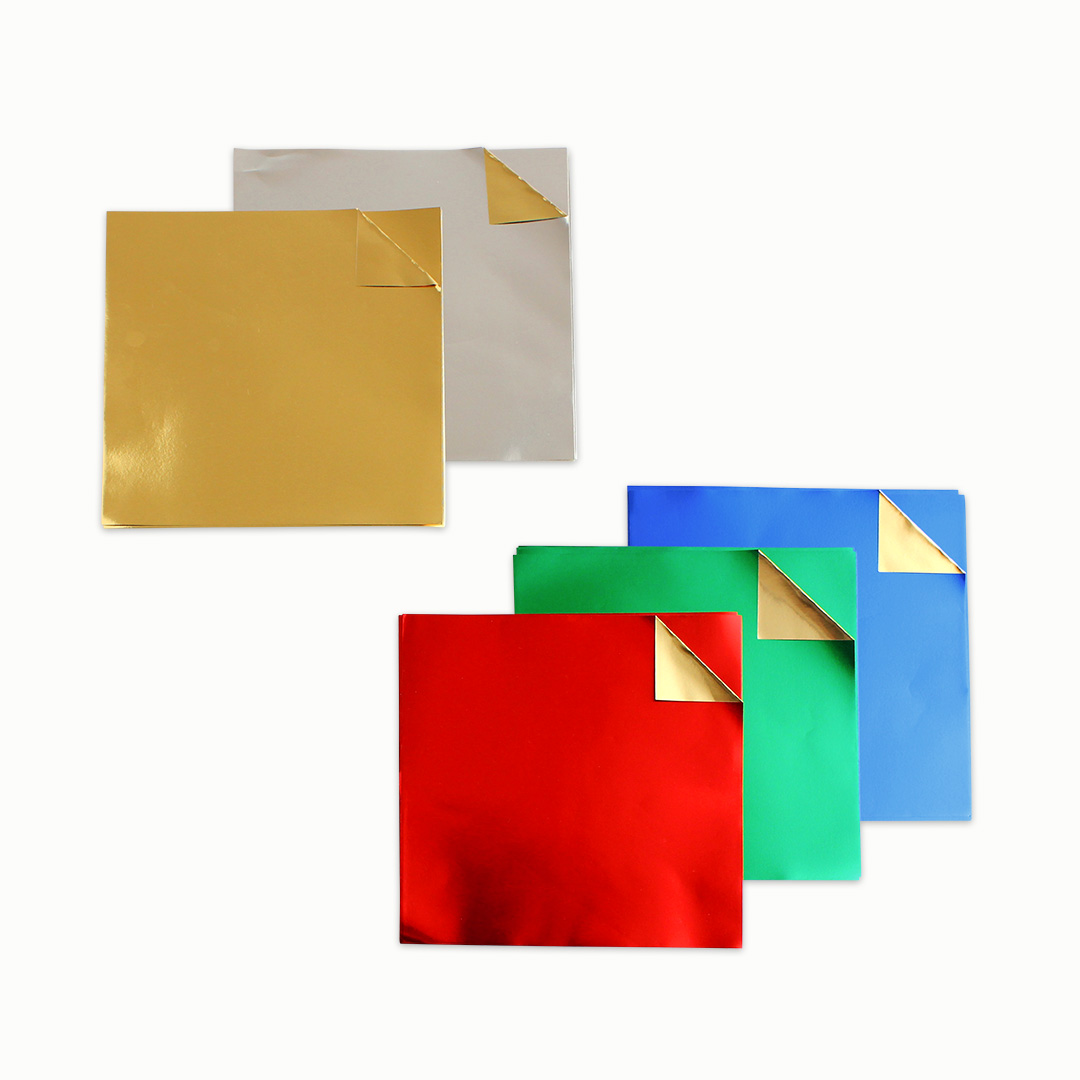 Goldfaltblätter, 50 Blatt, 15 x 15 cm