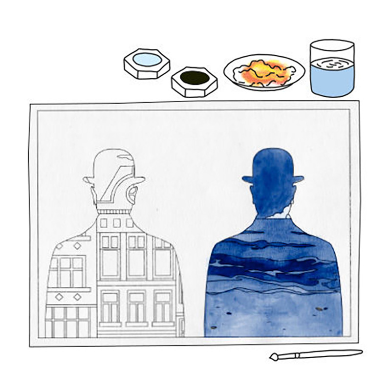René Magritte - Arbeiten mit Positiv- und Negativflächen