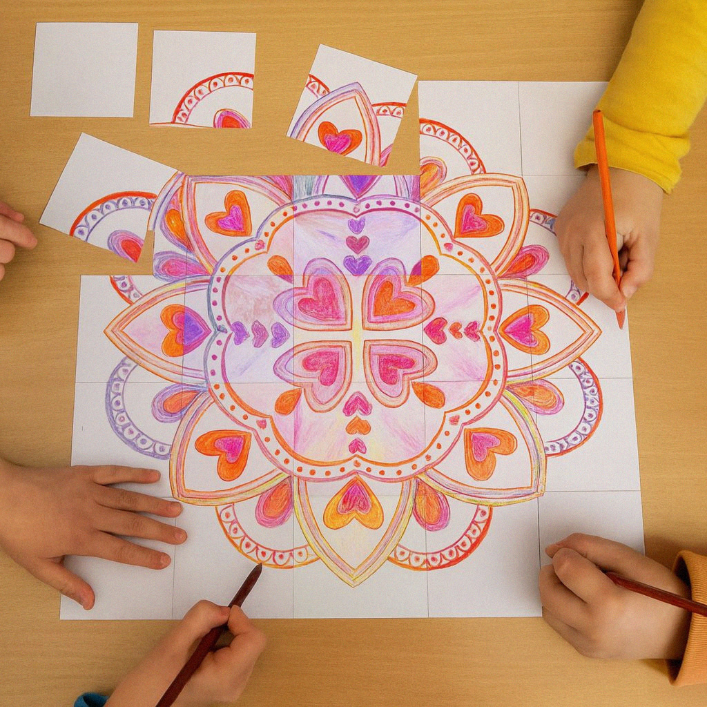 Klassenposter - Herz-Mandala PDF