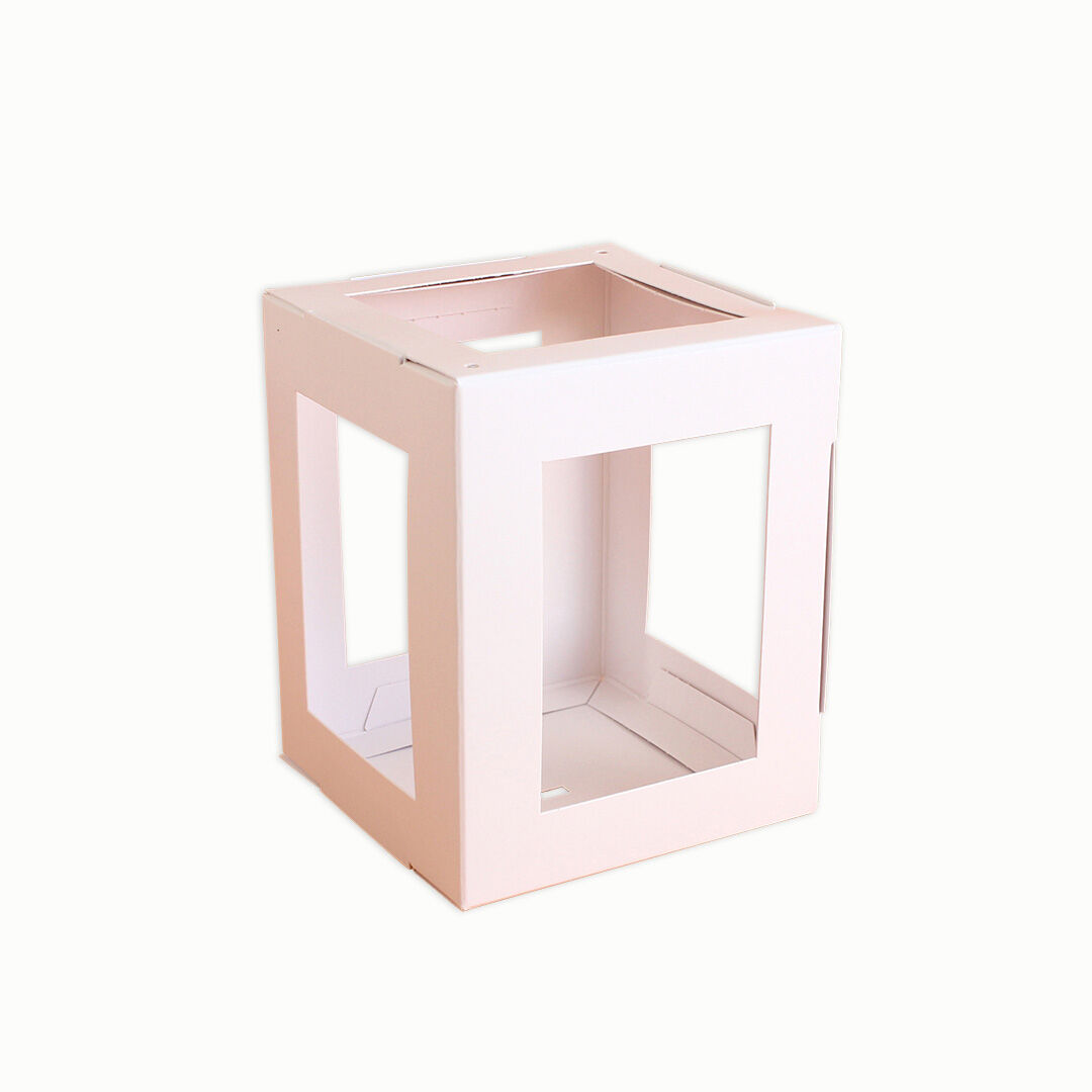 Mini Kartonlaterne, 5er Pack, pink Weiss