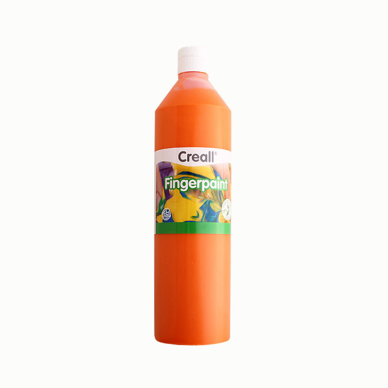 Fingerfarbe, 750ml Flasche, schwarz Orange