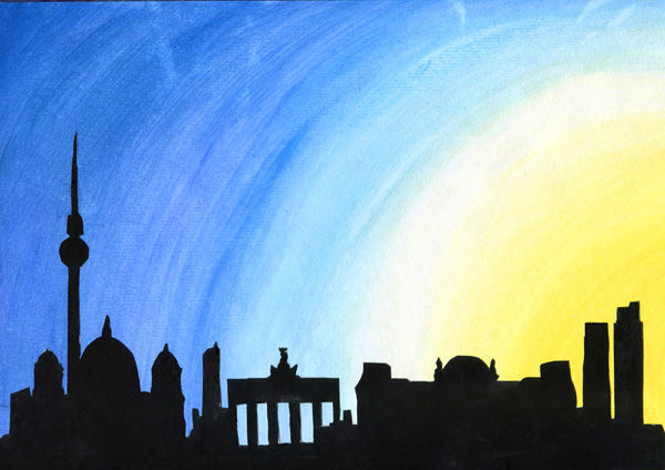 Skyline-Silhouette - Berlin
