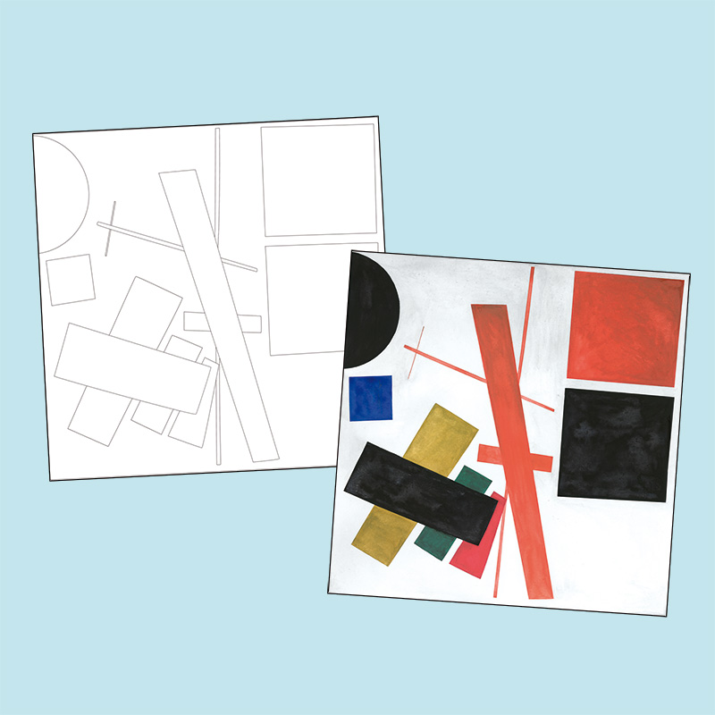 Kasimir Malewitsch - Suprematismus. Gegenstandlose Komposition