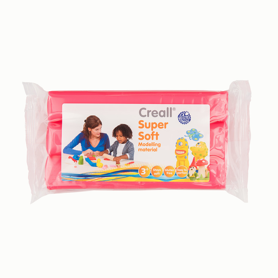 Super Soft Knet-Modelliermasse, 500g Block, weiß Pink