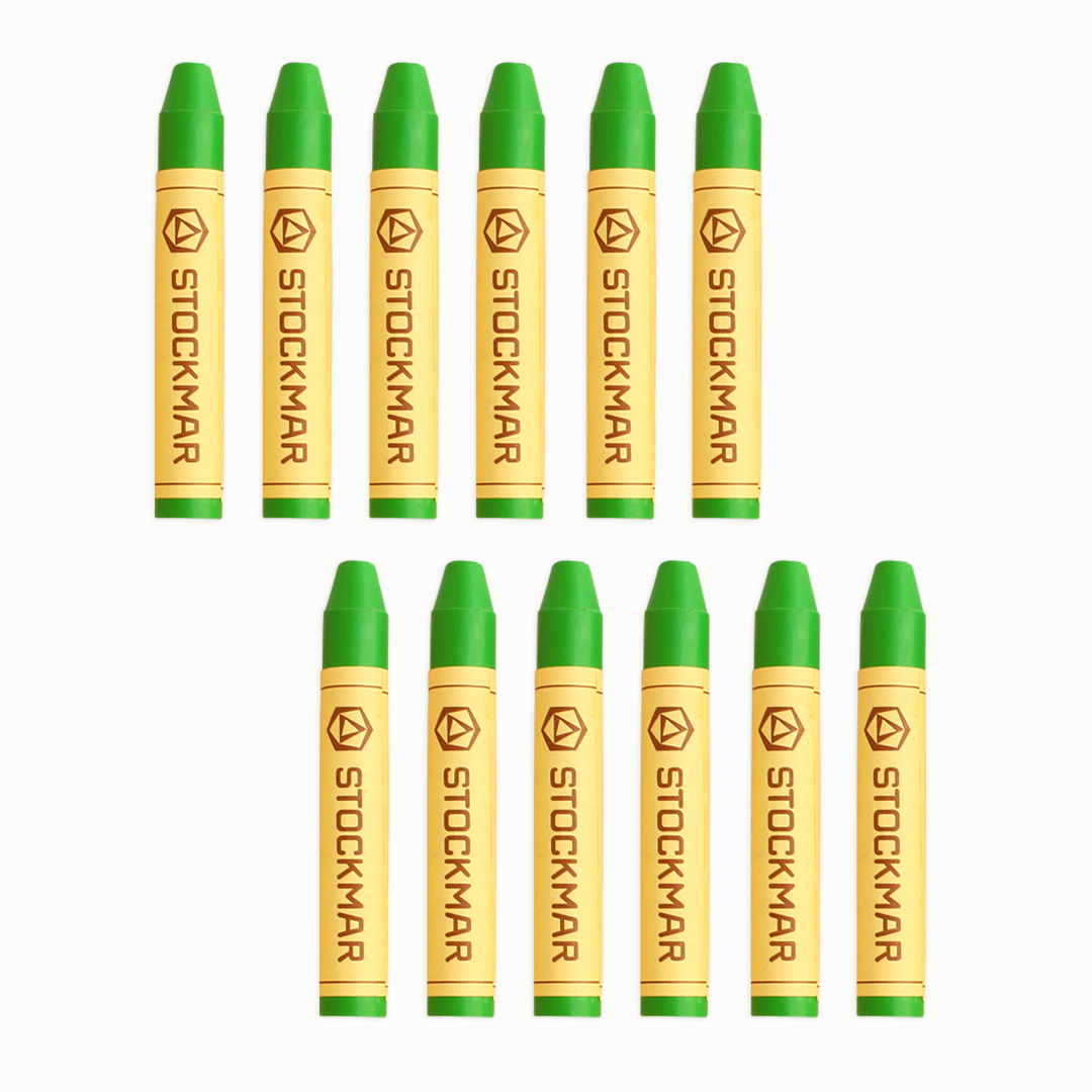 Stockmar-Wachsmalstifte, 12er Pack, zinnoberrot Gelbgrün