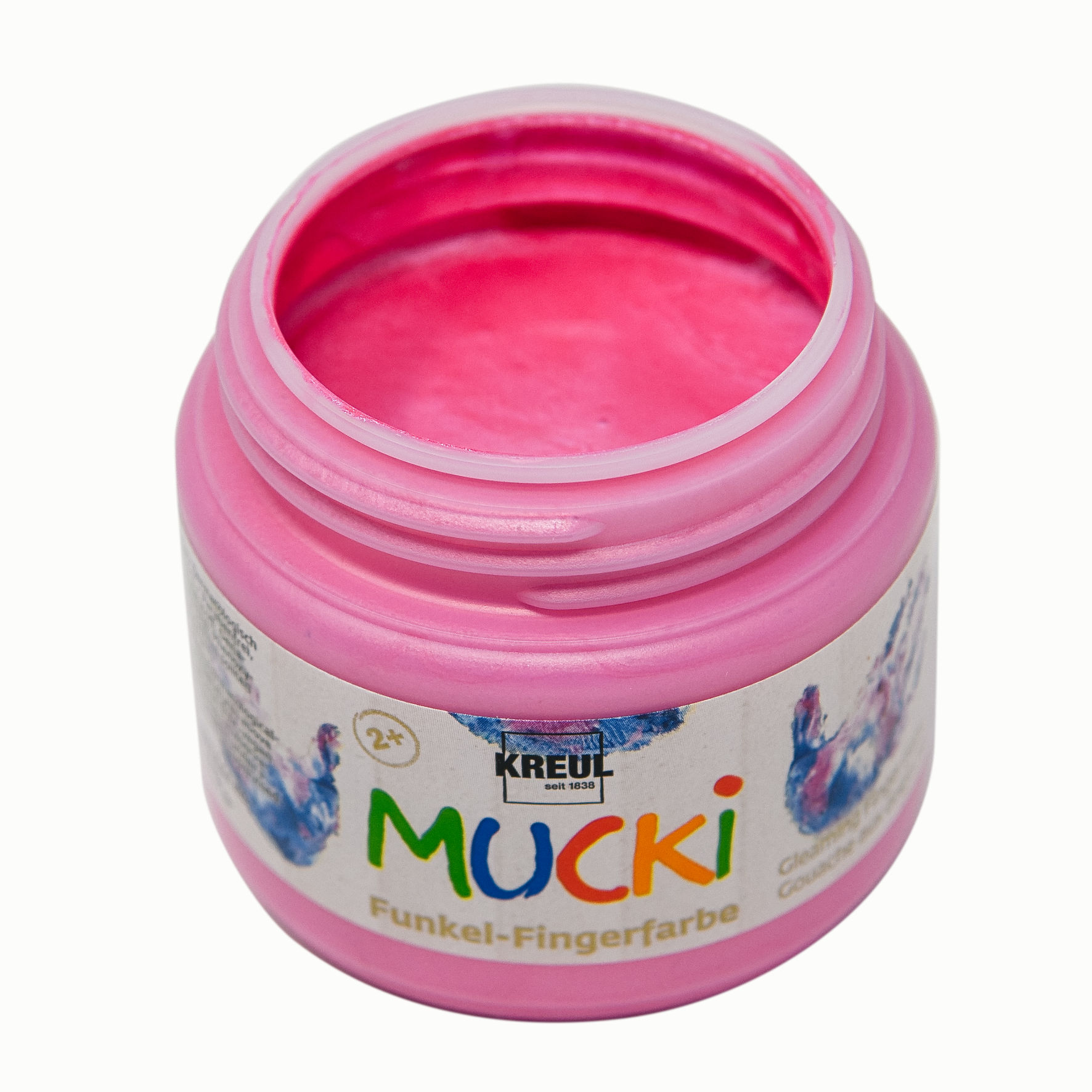 Funkel-Fingerfarbe, 150 ml Flasche, Zauber-Lila Rosa