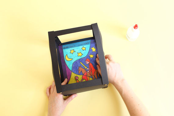 Anleitung: Pop-Art St. Martin Laterne basteln mit Kindern