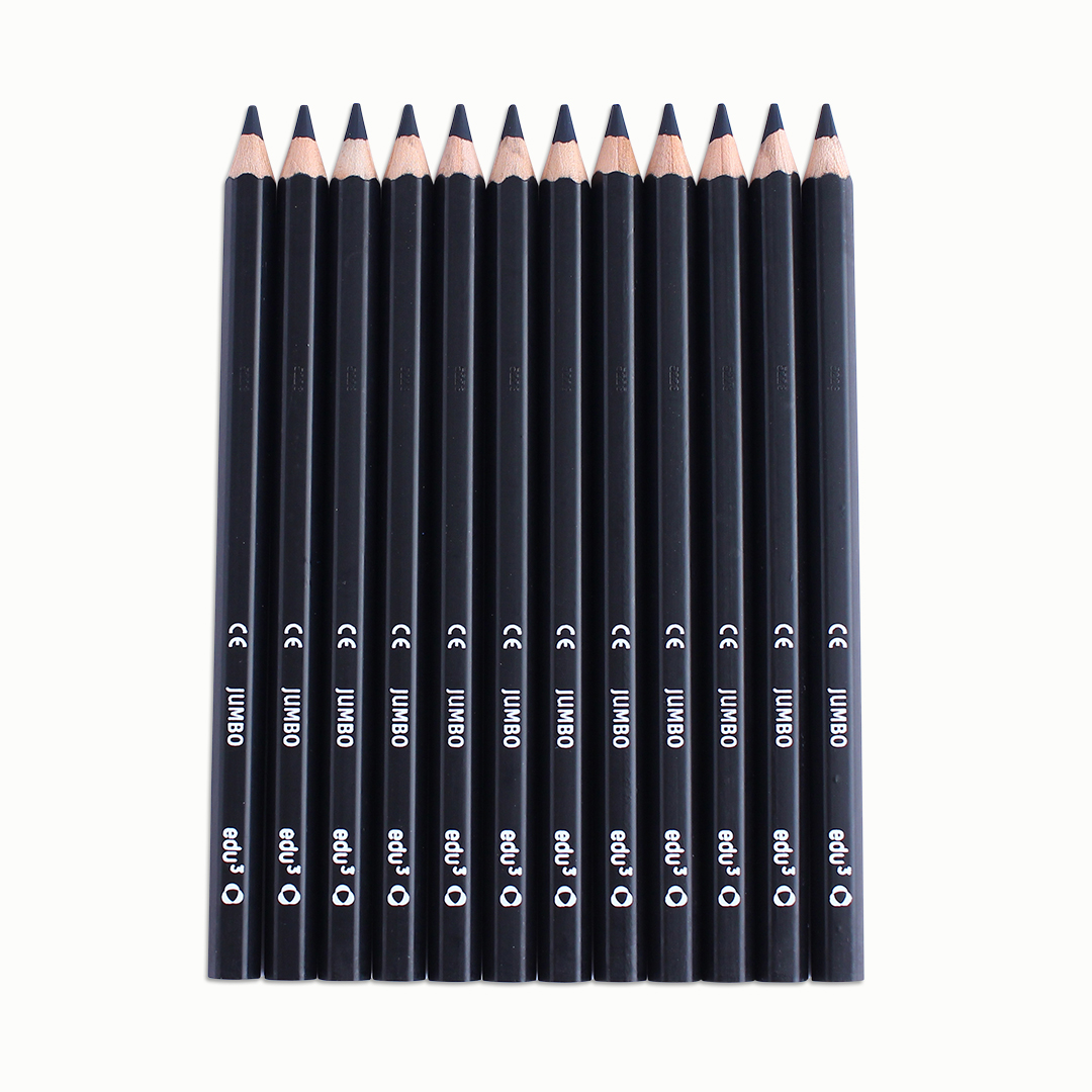 Jumbo Hex, 12 Stifte, blau Schwarz