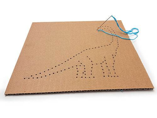 Anleitung Stickbilder - Dinosaurier sticken