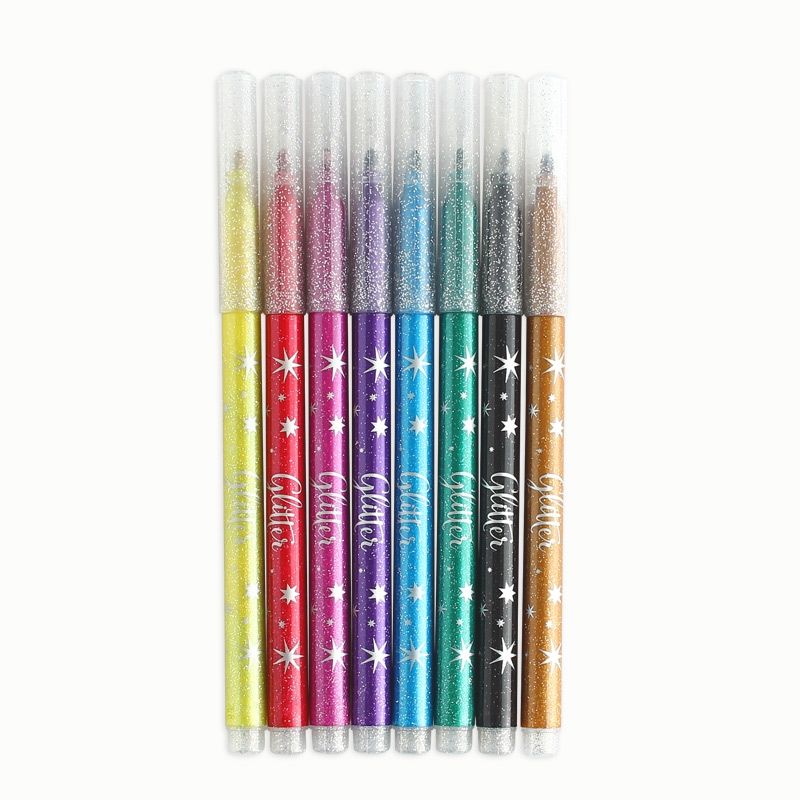 Glitter-Fasermaler, 8er Set, intensivfarben