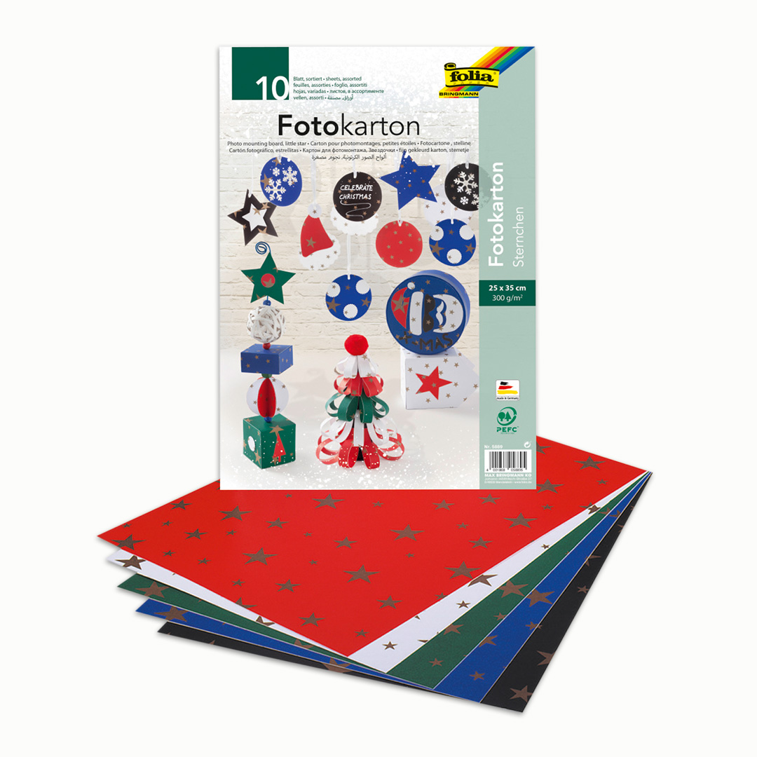  Fotokarton mit Sternchen, 10 Bogen