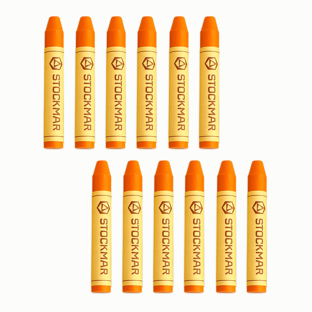 Stockmar-Wachsmalstifte, 12er Pack, zinnoberrot Goldgelb