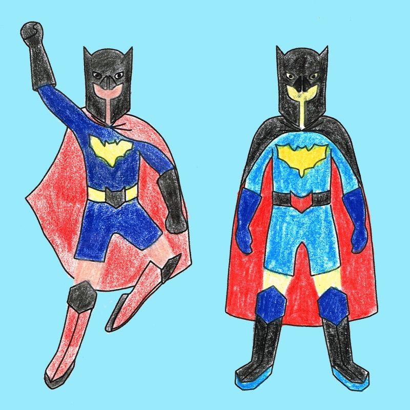 Superheroes - Drawing game