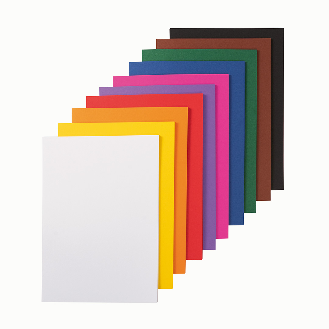 Tonkarton-Sortiment, 100 Blatt DIN A4 in 10 Farben
