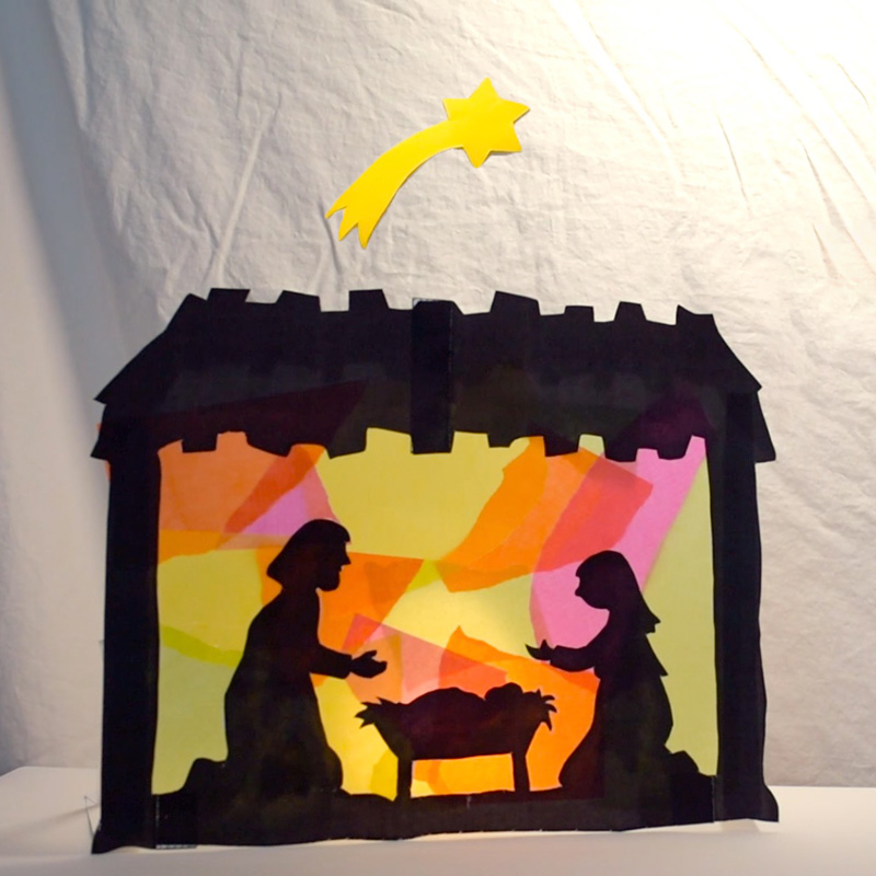 Schattentheater - Weihnachtsgeschichte