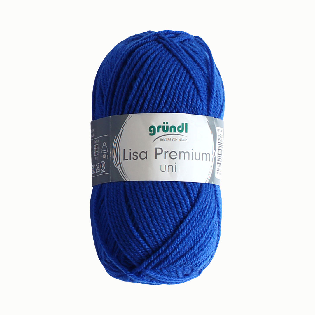 Wolle, 50 g Knäuel, schwarz Mittelblau