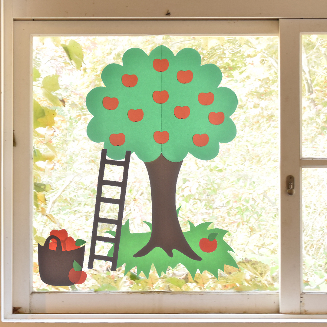 Apfelbaum-Fensterbild PDF