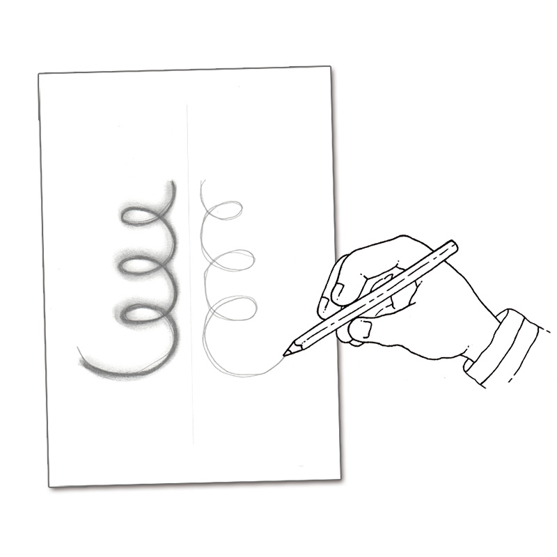 Formenzeichnen - Linien spiegeln