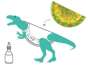 Dinosaurier aus Papptellern basteln