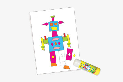 Anleitung zum Basteln von Robotern aus Vierecken