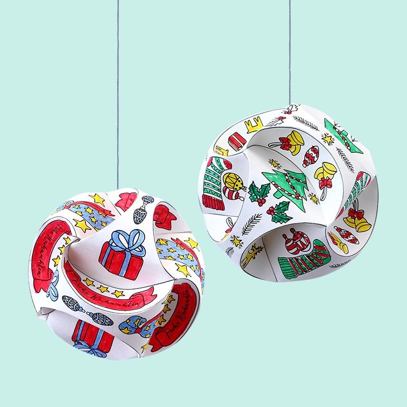 Weihnachtszauber basteln: DIY-Papierkugeln