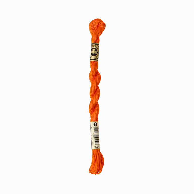 Perlgarn, gelbgrün Orange