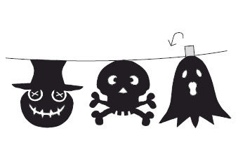 Anleitung - Grusel-Girlande für Halloween basteln