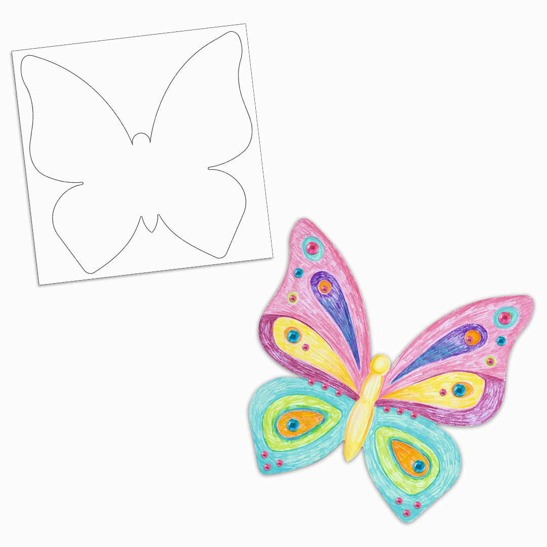 Stanzteil großer Schmetterling, 20 Stück