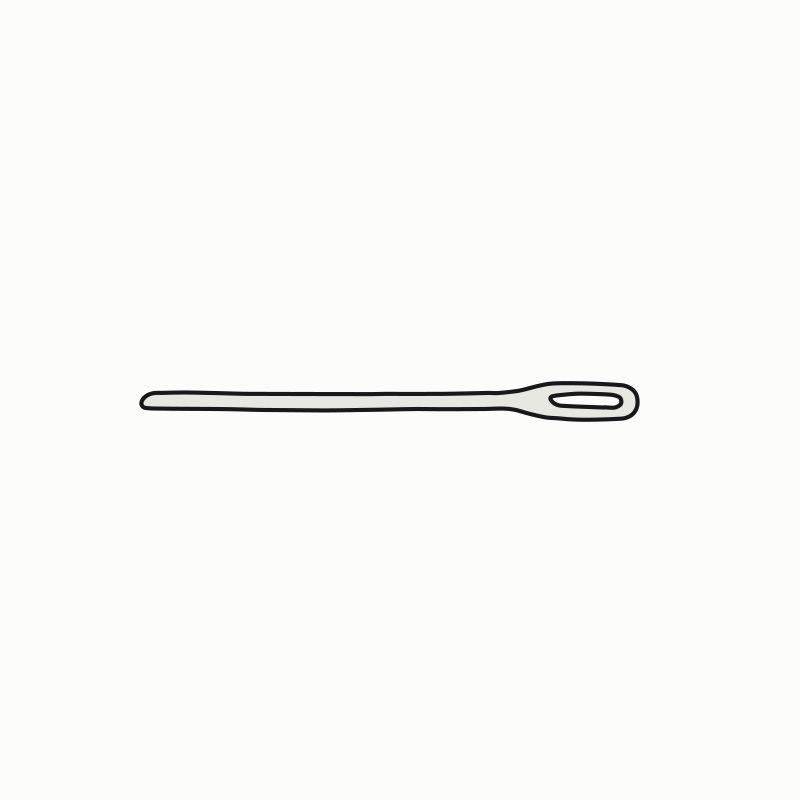 Sticknadeln ohne Spitze, Nr. 18 mittel, 6 Stück