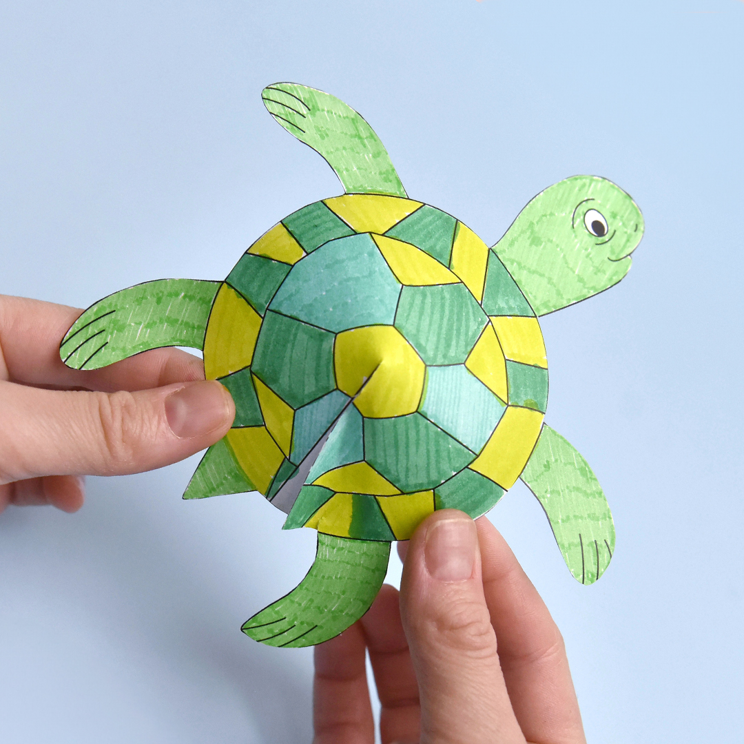 Schildkröte aus Papier basteln