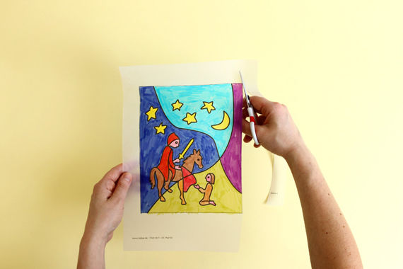 Anleitung: Pop-Art St. Martin Laterne basteln mit Kindern