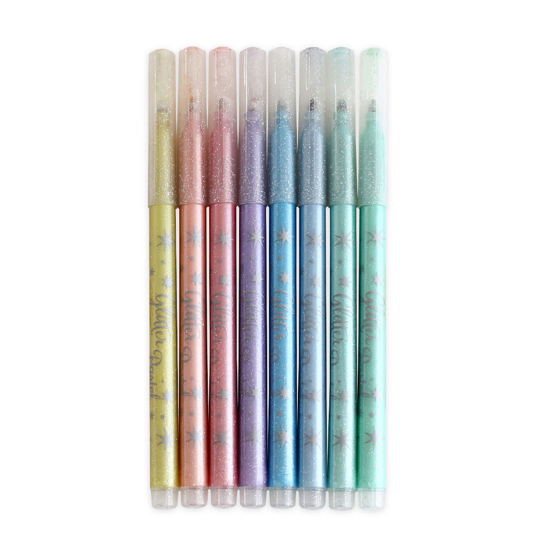 Glitter Fasermaler-Set, 8er Set, pastellfarben