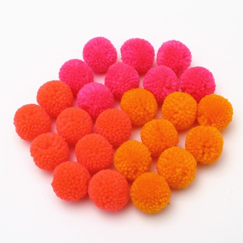 Pompon-Set, Neon Mix