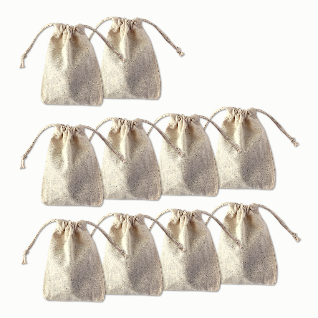 Baumwollsäckchen, 10 x 14 cm, 10er Pack