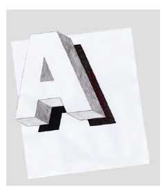 Schwebender Buchstaben A -Schritt fuer Schritt