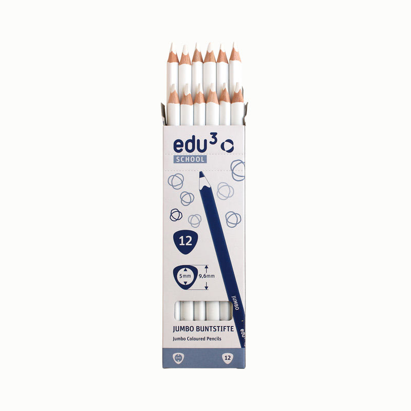 Jumbo Tri, 12 Stifte, blassrosa Weiss