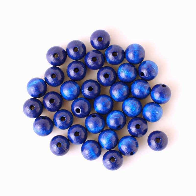 Holzperlen 12 mm, 35 Stück