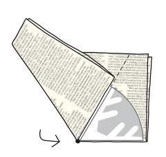 Anleitung für Eiskristalle aus Zeitungspapier