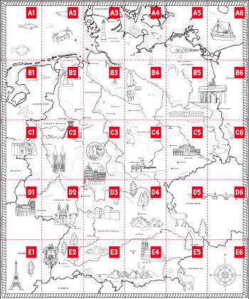 Deutschland Wandkarte