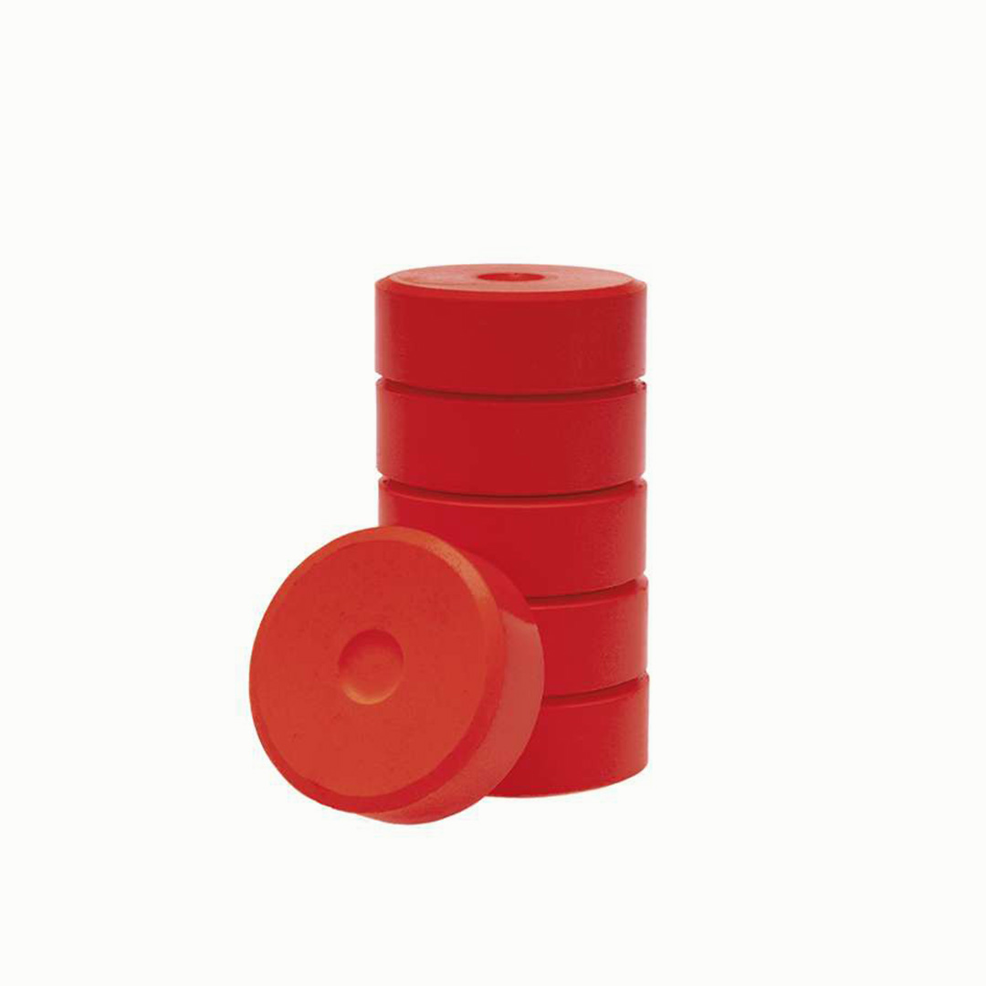 Tempera-Pucks 44 mm, 6er Pack, gelb Rot