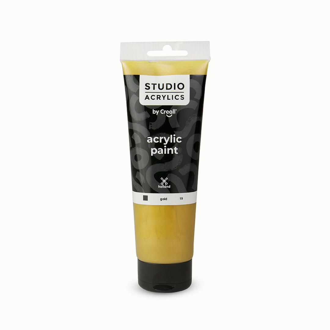 Acrylfarbe, 250 ml Tube, silber Gold