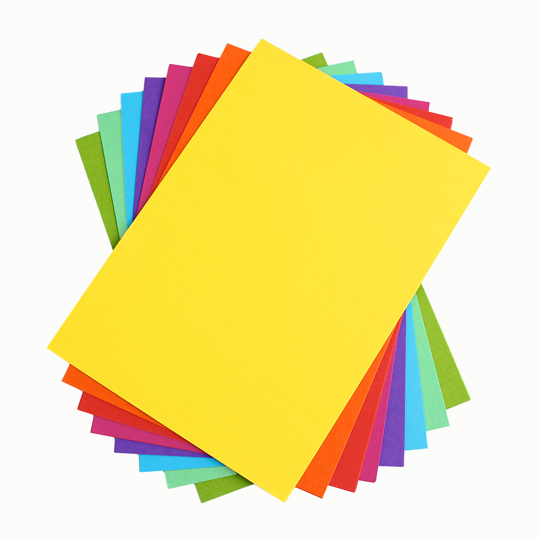 Bunte Papiere zum Drucken & Basteln in 10 intensiven Farben