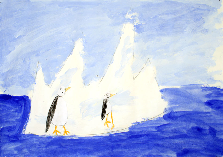 Pinguine auf dem Eisberg von Oscar (8)